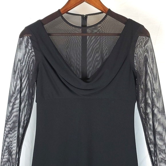 Kay‎ Unger Black Mesh Cocktail Dress - Picture 2 of 7